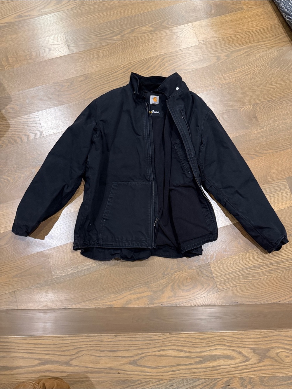 Carhartt XL Black Heavy-Duty fleece lined Jacket